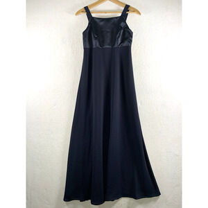 Vintage 90s Womens‎ Babydoll Maxi Dress Sz XS Navy Y2K Whimsigoth HOCO Prom